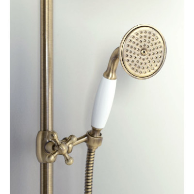 Set dus Retro bronz periat Reitano Antea cu baterie termostat