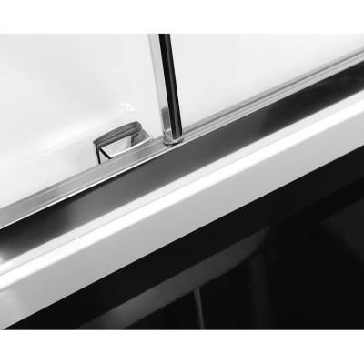 Cabina dus usi culisante patrata Polysan Lucis 90x90