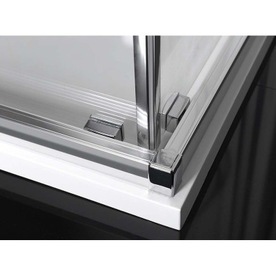 Cabina dus usi culisante patrata Polysan Lucis 90x90