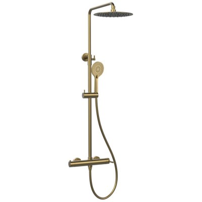 Set dus auriu mat cu baterie, dispersor fix si mobil SAPHO Iconic