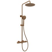 Set dus finisaj cupru satinat cu baterie, dispersor fix si mobil SAPHO Iconic