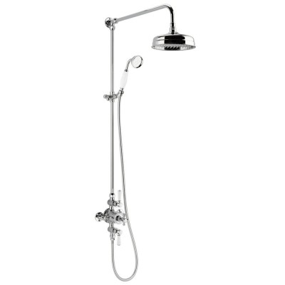 Set dus coloana Retro cromat cu baterie si dispersoare SAPHO