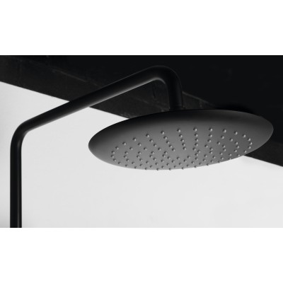 Set dus coloana negru cu baterie termostatica stil industrial SAPHO Solaris