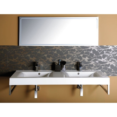 Lavoar dublu marmura compozit 160 x 50 cm Sapho Flavia