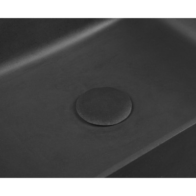 Lavoar baie dreptunghiular ciment negru antracit Toneb Formigo, 47x36
