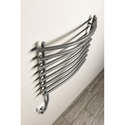 Radiator portprosop electric Aqualine 57x46 cm 72W gri metalizat