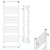 Radiator calorifer portprosop tip scara cromat 50 x 120 cm SAPHO Metro