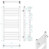 Radiator calorifer portprosop tip scara cromat 45 x 89 cm SAPHO Metro