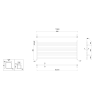 Radiator calorifer portprosop tip scara cromat 100 x 45 cm SAPHO Metro Wide