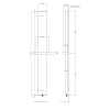 Radiator portprosop ingust alb 20-30 x 189 cm Othello Mono Slim