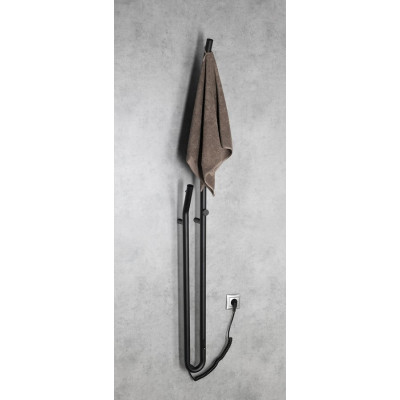 Radiator portprosop electric negru 45 W Sapho Duopasso Design