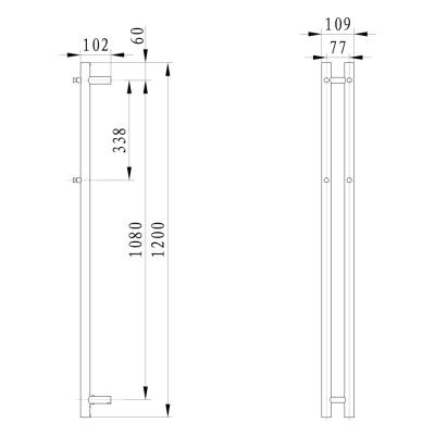Radiator portprosop electric 40W negru Sapho Papinado 10.9 x 120