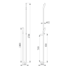 Radiator portprosop electric Design 45W cromat Sapho Duopasso 12.2 x 170