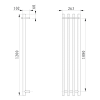 Radiator portprosop electric 85W cromat Sapho Papinado 26.3 x 120