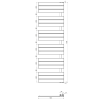 Radiator calorifer portprosop negru asimetric 50 x 173 cm Aqualine Mythos