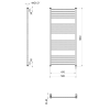 Radiator calorifer portprosop electric 50 x 106 cm 400 W negru SAPHO Metro-E