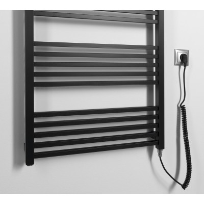 Radiator calorifer portprosop electric 60 x 162 cm 800 W negru SAPHO Metro-E