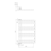 Radiator portprosop asimetric negru 45 x 74 Aqualine Poseidon