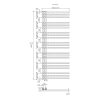 Radiator calorifer portprosop elementi laterali 50 x 140 cm alb Unixa Tubera