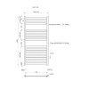 Radiator calorifer portprosop tip scara alb 60 x 120 cm 700W Unixa Laddera