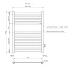 Radiator calorifer portprosop tip scara 60 x 80 cm alb Unixa Laddera