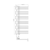 Radiator calorifer portprosop elementi laterali 50 x 120 cm negru Unixa Tubera
