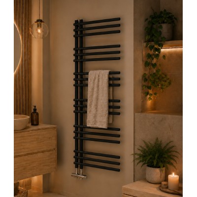 Radiator calorifer portprosop elementi laterali 50 x 120 cm negru Unixa Tubera