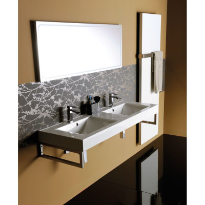 Lavoar dublu marmura compozit 160 x 50 cm Sapho Flavia