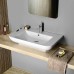 Lavoar baie cu orificiu baterie pentru mobilier cu blat Aqualine Dori 70x48