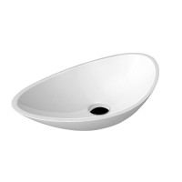 Lavoar oval asimetric marmura compozit Rosseta 56 x 32