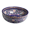 Lavoar baie violet pictat in tema florala rotund 41 cm Stilia
