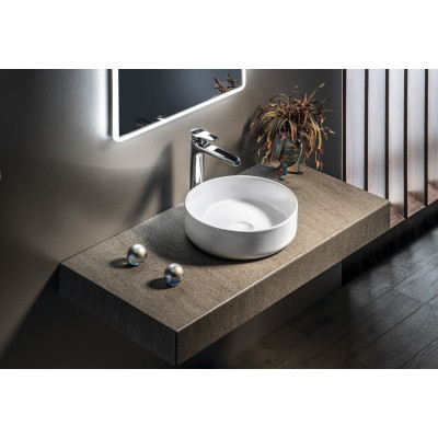 Lavoar rotund pe blat margini subtiri Isvea Infinity 36x14 cm