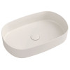 Lavoar baie ivoriu oval pe blat cu margini subtiri Isvea Infinity 55 x 36 cm