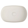 Lavoar baie ivoriu oval pe blat cu margini subtiri Isvea Infinity 55 x 36 cm