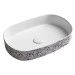 Lavoar baie oval 55 x 36 cm finisaj mozaic Isvea Infinity Terrazzo