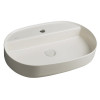 Lavoar oval ivoriu pe blat Isvea Infinity 60 x 40 cm cu orificiu baterie