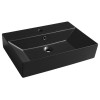 Lavoar dreptunghiular pe blat negru 60x42, margini slim, Isvea Sistema