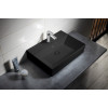 Lavoar dreptunghiular pe blat negru 60x42, margini slim, Isvea Sistema