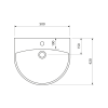 Lavoar baie suspendat semirotund 50 x 42 cm Bruckner Spiral