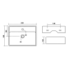 Lavoar baie dreptunghiular pe blat 43 x 32 cm Bruckner Zipser