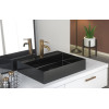 Lavoar otel inox gun metal dreptunghiular pe blat Sapho Aurum 55 x 42 cm