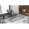 Lavoar otel inox dreptunghiular pe blat Sapho Aurum 55x42