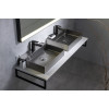 Lavoar otel inox dreptunghiular pe blat Sapho Aurum 55x42