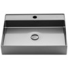 Lavoar otel inox dreptunghiular pe blat Sapho Aurum 55x42