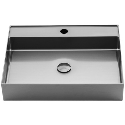 Lavoar otel inox dreptunghiular pe blat Sapho Aurum 55x42