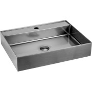 Lavoar otel inox dreptunghiular pe blat Sapho Aurum 55x42