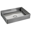 Lavoar otel inox dreptunghiular pe blat Sapho Aurum 50 x 35 cm
