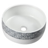 Lavoar baie rotund pictat si gravat pe blat Sapho Priori Elda 41 cm