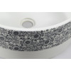 Lavoar baie rotund pictat si gravat pe blat Sapho Priori Elda 41 cm