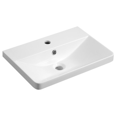 Lavoar baie marmura compozit pentru mobilier Aqualine Sen 51 x 35 cm